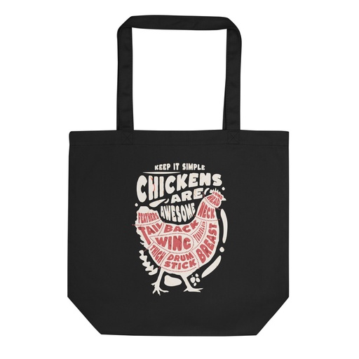 [ID: 367-G365] Chickens Are Awesome - Butcher Cuts Eco Tote Bag