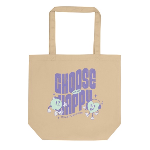[ID: 367-G369] Choose Happy (2) Eco Tote Bag