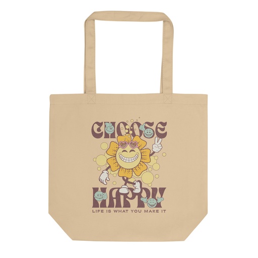 [ID: 367-G371] Choose Happy Eco Tote Bag