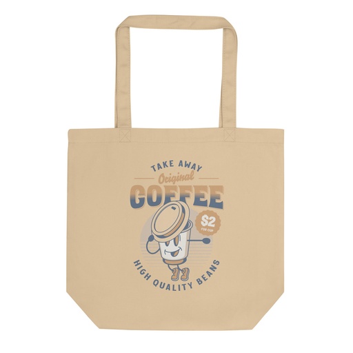 [ID: 367-G398] Coffee Cup - Comics Mascot Eco Tote Bag