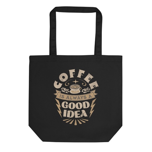 [ID: 367-G401] Coffee is always a good idea - Lightning Bolt Eco Tote Bag