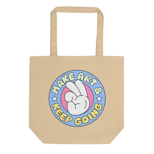 [ID: 367-G408] Colorful Fun Retro Style Badge Eco Tote Bag