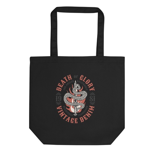 [ID: 367-G480] Death or Glory - Sword Snake Eco Tote Bag