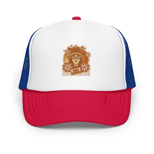 [ID: 627-G11] 60s tee design Foam Trucker Hat