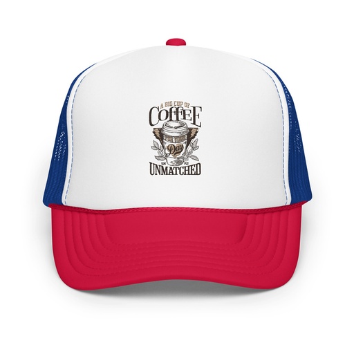 [ID: 627-G15] A Big Cup of Coffee Foam Trucker Hat