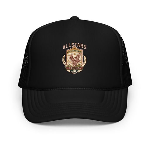 [ID: 627-G46] All Stars Tennis - Eagle Badge Foam Trucker Hat