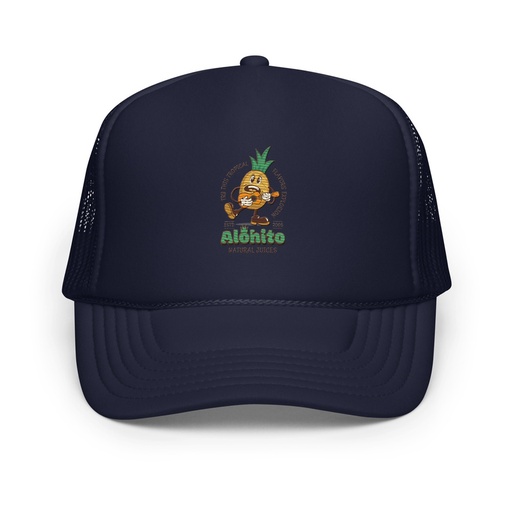 [ID: 627-G54] Alohito Natural Juices - Pineapple Mascot Foam Trucker Hat