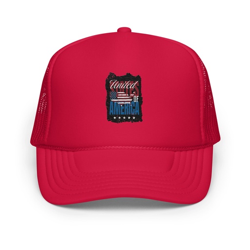 [ID: 627-G59] America (3) Foam Trucker Hat