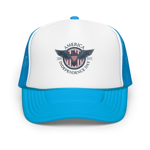 [ID: 627-G67] American Eagle Badge Foam Trucker Hat