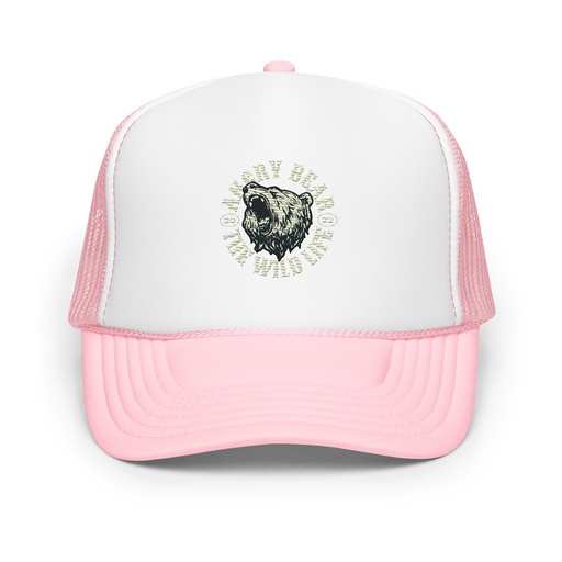 [ID: 627-G83] Angry Bear - Wild Life Animal Foam Trucker Hat