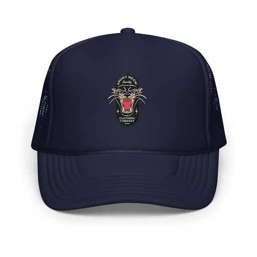 [ID: 627-G84] Angry Meow Clothing Company - Panther Foam Trucker Hat