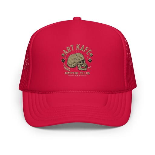[ID: 627-G103] Art Kafe Motor Club Foam Trucker Hat