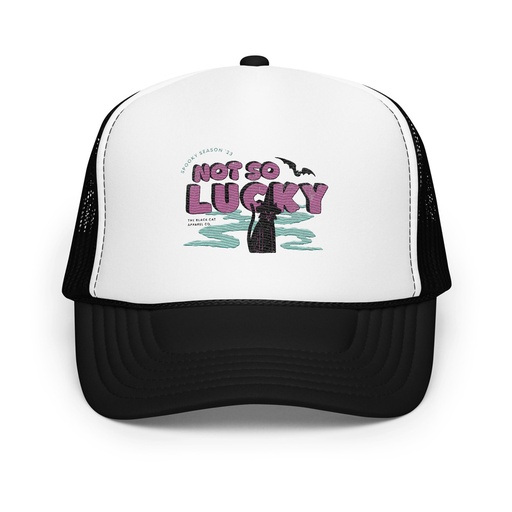 [ID: 627-G127] Bad Luck Kitty - Halloween Foam Trucker Hat