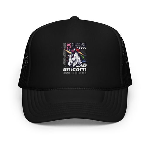 [ID: 627-G128] Bad Unicorn - Horse Foam Trucker Hat