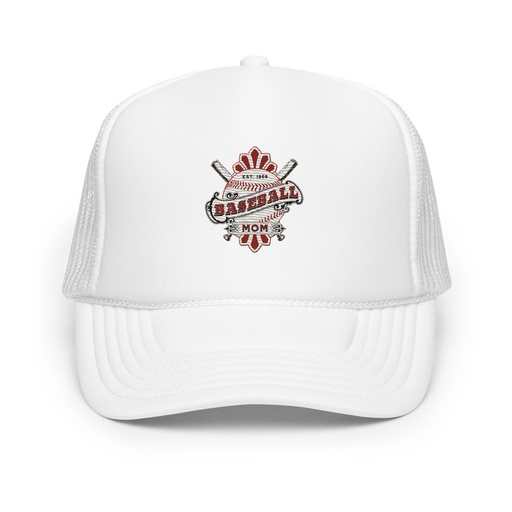[ID: 627-G144] Baseball Mom Foam Trucker Hat