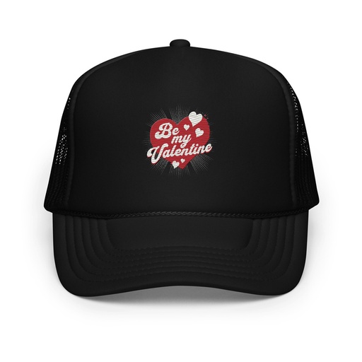 [ID: 627-G158] Be my Valentine - Love Heart Foam Trucker Hat