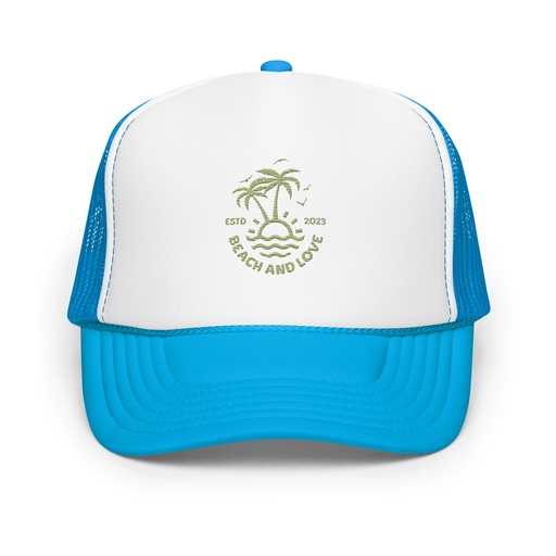 [ID: 627-G161] Beach and Love Foam Trucker Hat