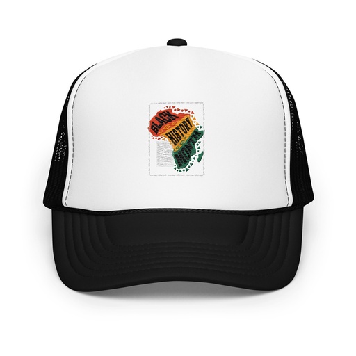 [ID: 627-G222] Black History Month - Tribal History Foam Trucker Hat