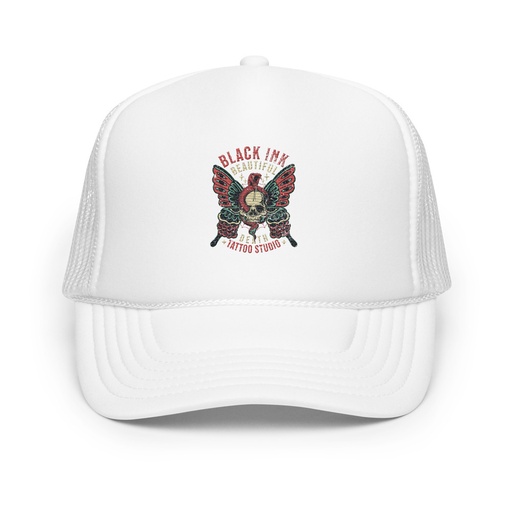 [ID: 627-G225] BLACK INK TATTOO Foam Trucker Hat