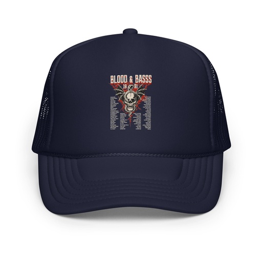 [ID: 627-G236] Blood & Basss - Snake and Skull Foam Trucker Hat