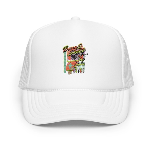[ID: 627-G256] Born 2 Skate - Retro Skeleton Foam Trucker Hat