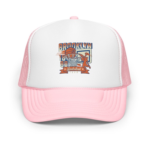 [ID: 627-G290] Brooklyn Basketball Team - Athletic Sports Foam Trucker Hat