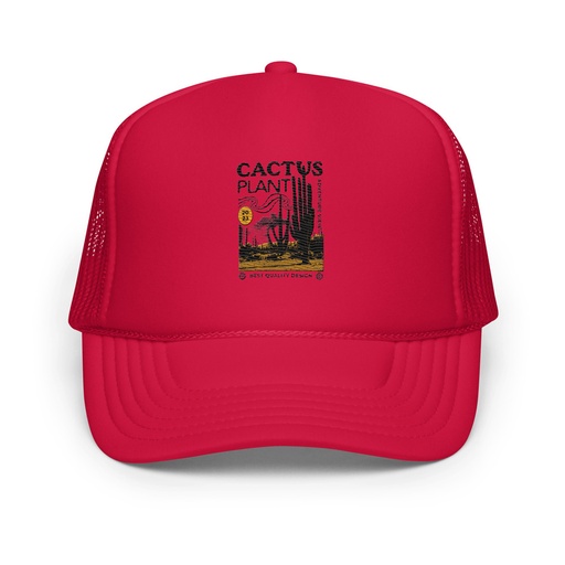 [ID: 627-G304] Cacus Plant - Desert Foam Trucker Hat