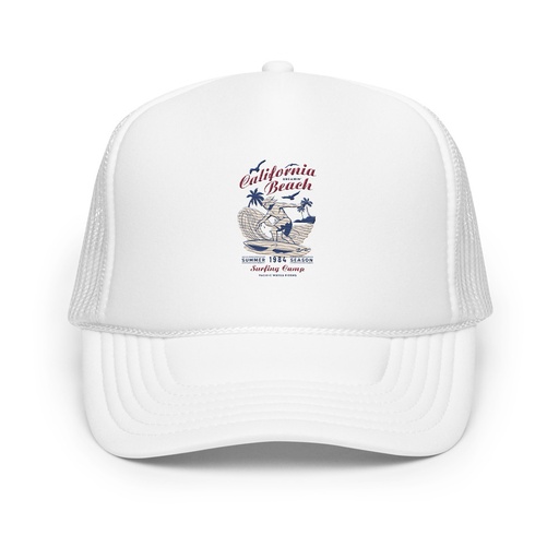[ID: 627-G313] California Beach Surfing Foam Trucker Hat