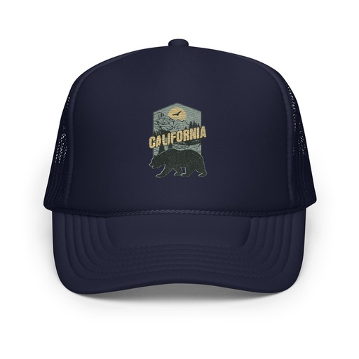 [ID: 627-G315] California Bear - Outdoors Wilderness Camping Hiking Foam Trucker Hat