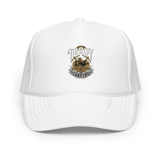 [ID: 627-G325] Camping Emblem Foam Trucker Hat