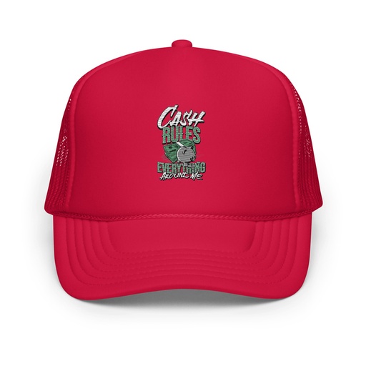 [ID: 627-G336] Cash Rules Foam Trucker Hat