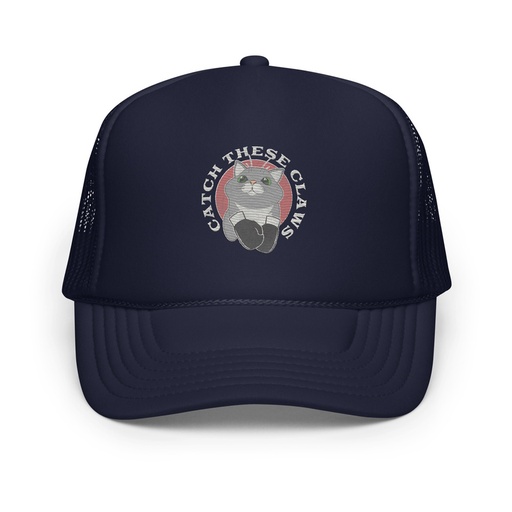 [ID: 627-G344] Catch These Claws - Cute Cat Foam Trucker Hat