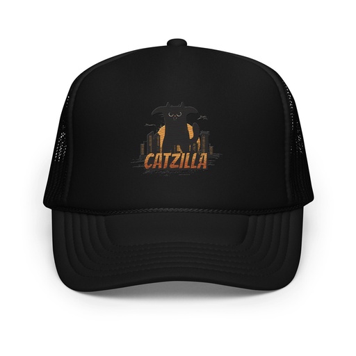[ID: 627-G350] Catzilla - Funny Comic Animal Foam Trucker Hat