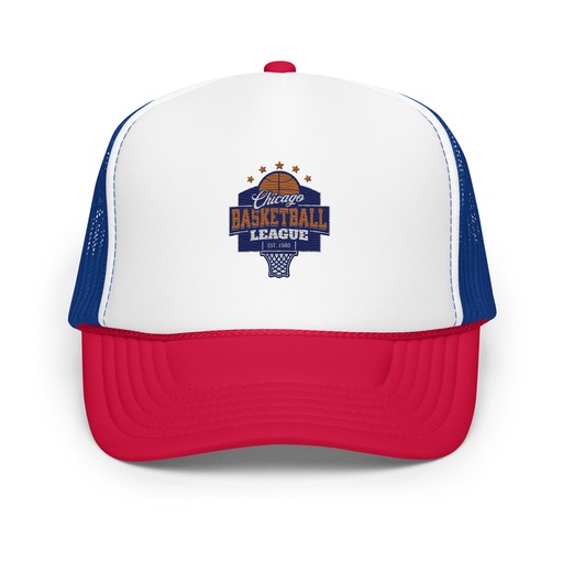 [ID: 627-G363] Chicago Basketball League - Athlectic Sports Foam Trucker Hat