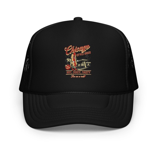 [ID: 627-G364] Chicago Style Hot Dogs Foam Trucker Hat