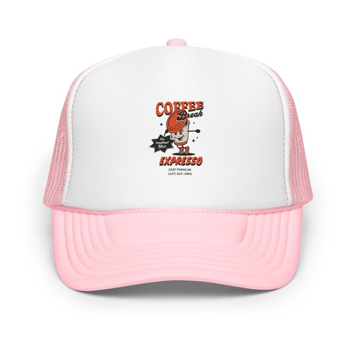 [ID: 627-G394] Coffee Break Cartoon Retro 90s  Foam Trucker Hat