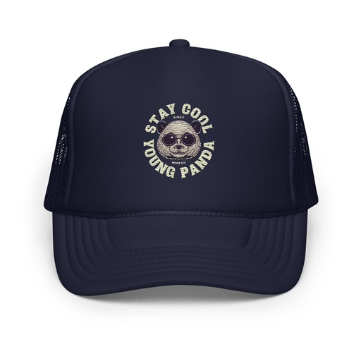 [ID: 627-G416] Cool Panda with Sunglasses -  Foam Trucker Hat