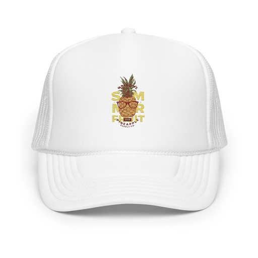 [ID: 627-G417] Cool Pineapple - Tropical Fruit Foam Trucker Hat