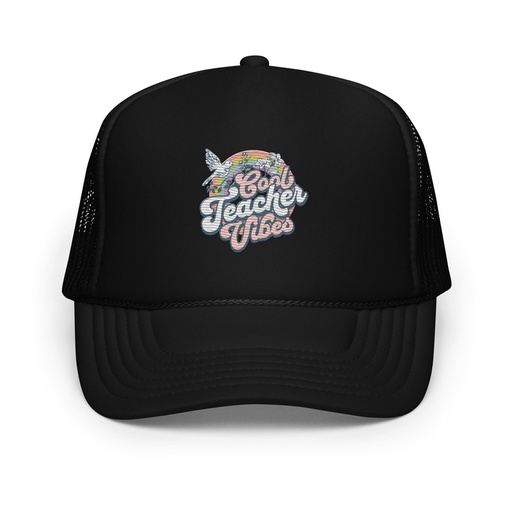 [ID: 627-G418] Cool Teacher Vibes Foam Trucker Hat