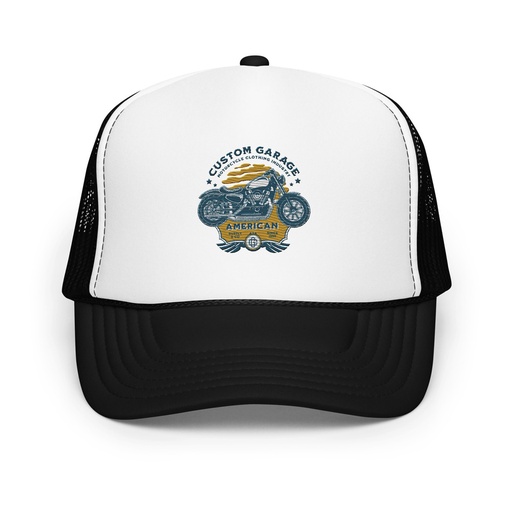[ID: 627-G443] Custom Garage - Motorcycle Foam Trucker Hat