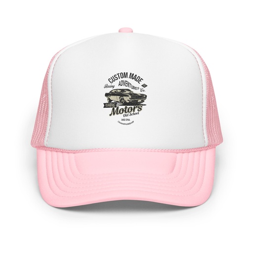 [ID: 627-G444] Custom Made Adventures Motors Old School Foam Trucker Hat