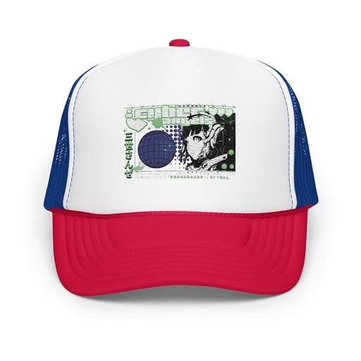 [ID: 627-G455] Cyber Angels - Y2k Girl Anime Foam Trucker Hat