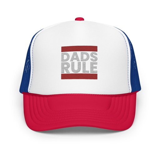 [ID: 627-G462] Dads Rule (1) Foam Trucker Hat