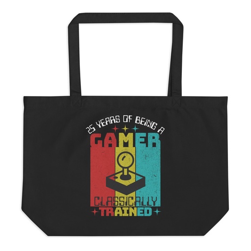 [ID: 378-G5] 25 Years of Being A Gamer Large Eco Tote