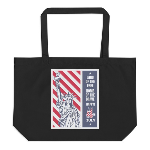 [ID: 378-G8] 4th of July Large Eco Tote