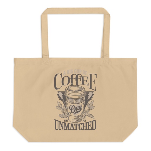 [ID: 378-G15] A Big Cup of Coffee Large Eco Tote