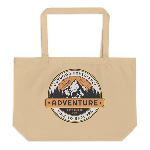 [ID: 378-G26] Adventure - Outdoor Mountain Large Eco Tote