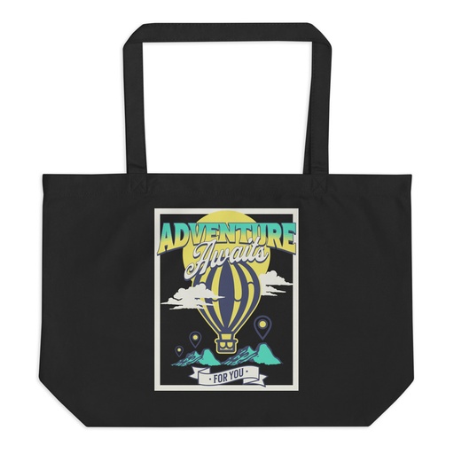 [ID: 378-G28] Adventure Awaits Large Eco Tote