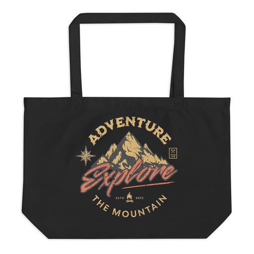 [ID: 378-G30] Adventure Explore The Mountain Large Eco Tote
