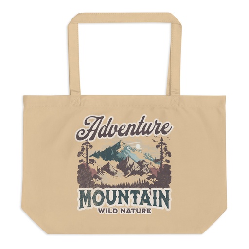 [ID: 378-G31] Adventure Mountain Wild Nature Large Eco Tote